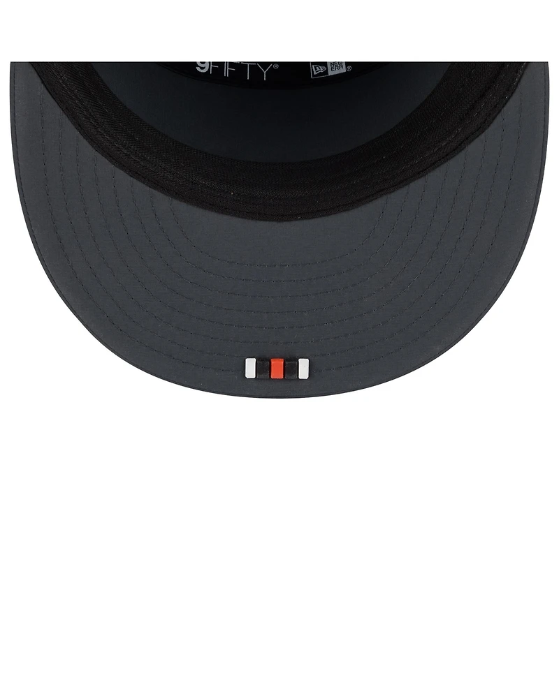 New Era Men's Charcoal Cincinnati Bengals 2025 Sideline Cold Weather Split Panel 9FIFTY Snapback Hat