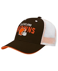Outerstuff Preschool Brown Cleveland Browns Core Lockup Trucker Adjustable hat