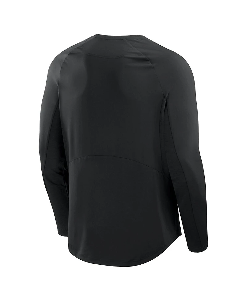 Fanatics Men's Black New England Patriots Big Tall Coverage Scheme Long Sleeve T-Shirt