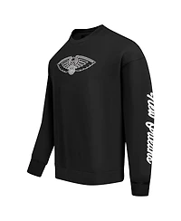 Pro Standard Men's Black New Orleans Pelicans Paint the City Drop Shoulder Sweatshirt