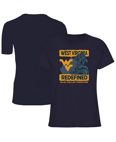Image One Women's Navy West Virginia Mountaineers Fan T-Shirt
