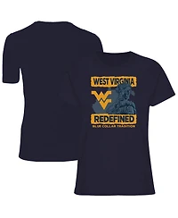 Image One Women's Navy West Virginia Mountaineers Fan T-Shirt