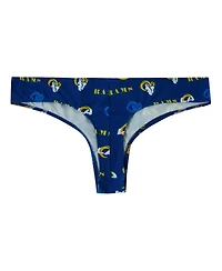 Concepts Sport Women's Royal Los Angeles Rams Mosaic All Over Print Thong