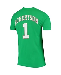 Mitchell & Ness Men's Oscar Robertson Green Milwaukee Bucks Hardwood Classics Stitch Name Number T-Shirt