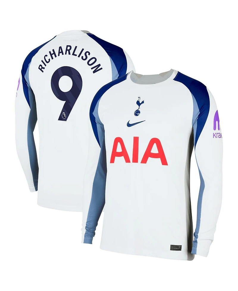 Nike Men's Richarlison White Tottenham Hotspur 2025/26 Home Replica Long Sleeve Player Jersey