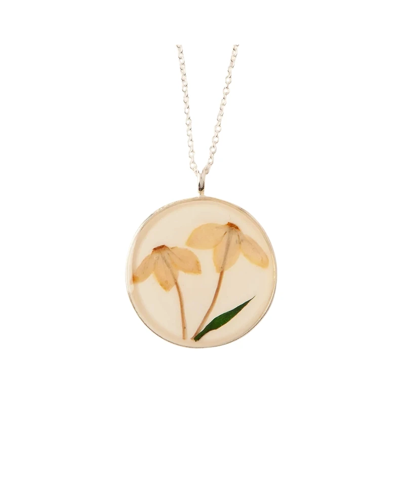Uncommon Goods Birth Flower Pendant Necklace Sterling Silver