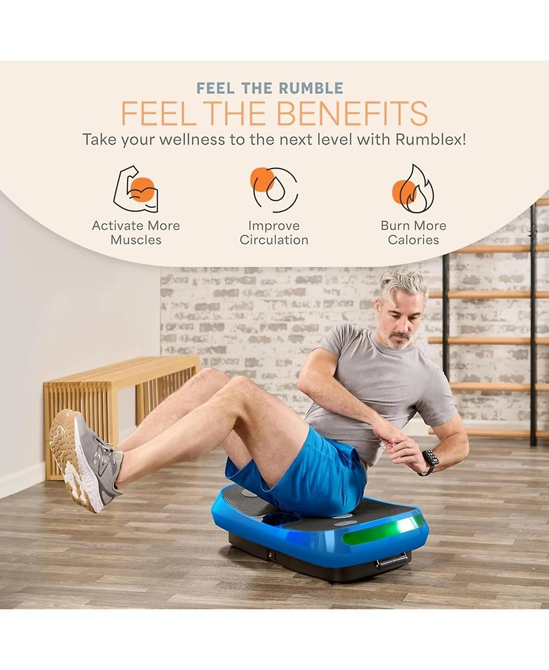 LifePro Rumblex 4D Vibration Plate – Triple Motor, 3D/4D Vibration for Whole Body Fitness