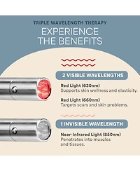 LifePro Red & Infrared Light Therapy Device for Pain Relief & Inflammation, 3 Wavelengths
