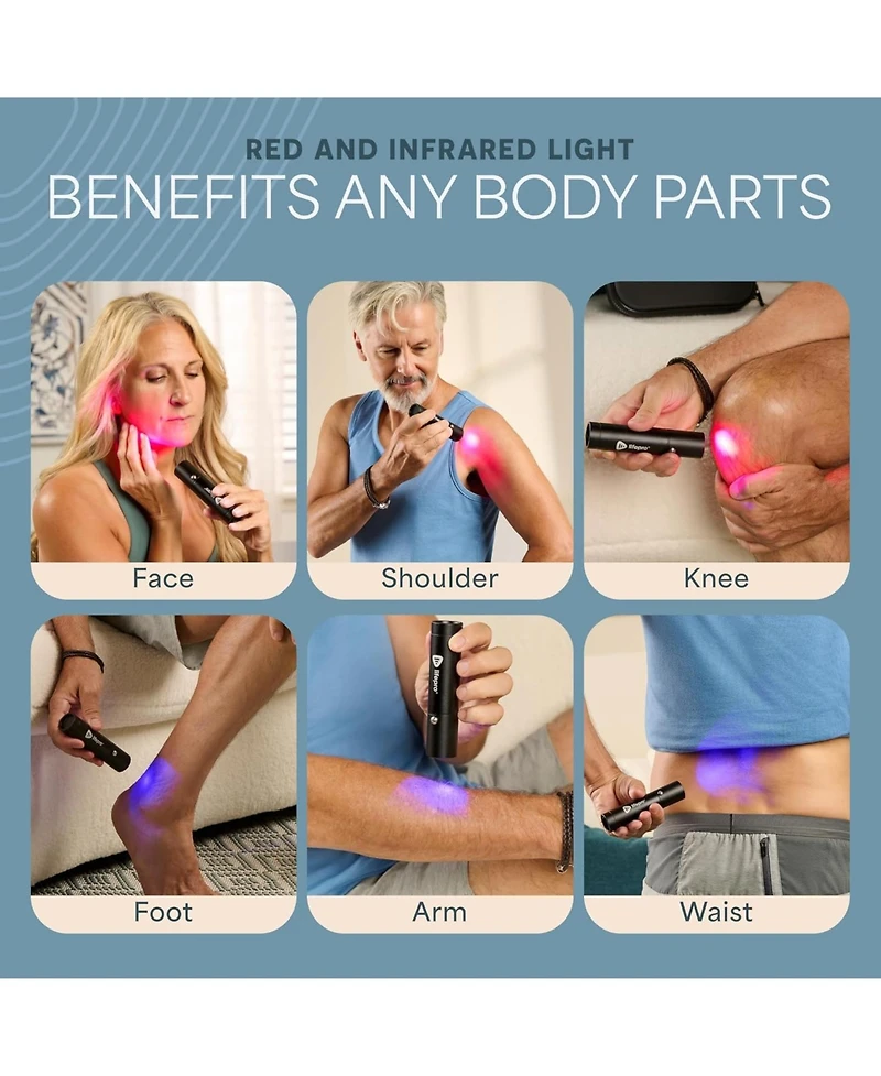 LifePro Red Light Therapy Device – Portable Infrared for Joints, Muscles & Face, 3 Wavelengths