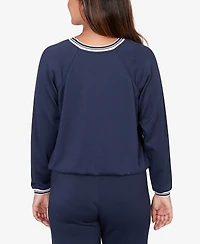 Ruby Rd. Petite Ultra Knit Bubble Hem Pullover Top