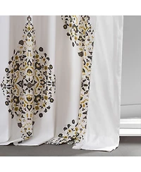 Half Price Drapes Emblem Printed Cotton Room Darkening Curtain