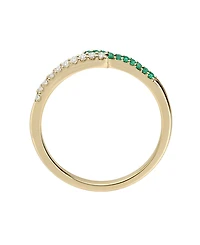 Macy's Lab-Grown Ruby (1/4 ct. t.w.) & White Sapphire (1/5 Ring 14k Gold Over Sterling Silver (also Emerald)