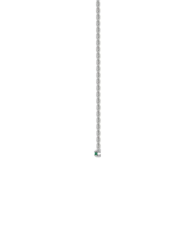 Macy's Lab-Grown Emerald (1/2 ct. t.w.) Necklace in Sterling Silver (also in Multi-Stone)