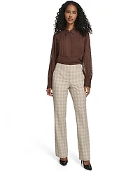 Tommy Hilfiger Women's Plaid Bootcut Trousers