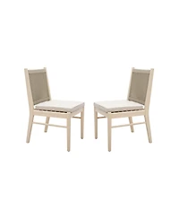 Streamdale Furniture Cordoba Acacia Wood Dining Chair With Water-Repellent Fabric