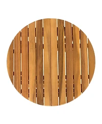 Streamdale Furniture Foldable Acacia Wood End Table - Adjustable & Sturdy