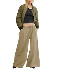 Free People Women's Julien Wide Leg Pull-On Chino Pants