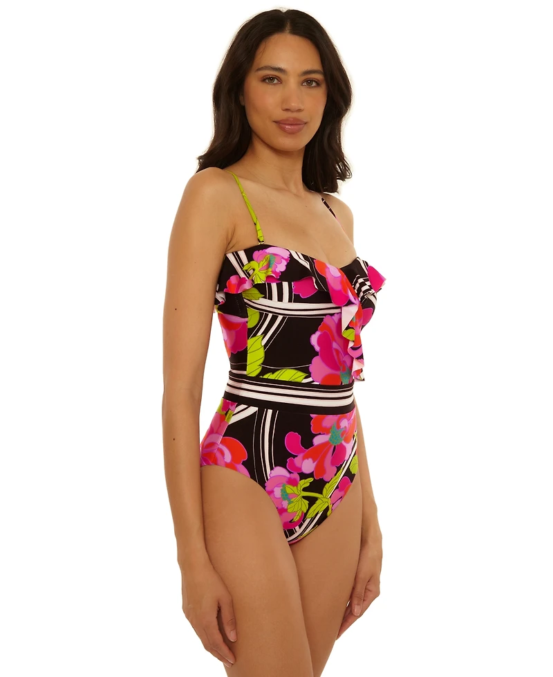Trina Turk Women's Bougainvillea Ruffle Detail One-Piece Swimsuit