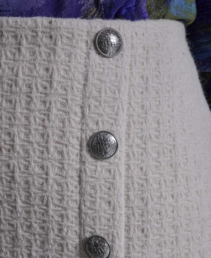 Bcbg Women's Button Detail Pleated Mini Skirt