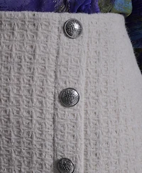 Bcbg Women's Button Detail Pleated Mini Skirt