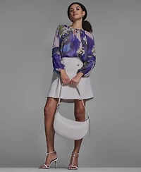 Bcbg Women's Long-Sleeve Tie Detail Pull-On Top