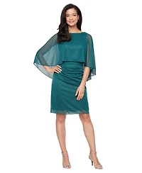 Sl Fashions Women's Glitter Mesh Sheath Dress