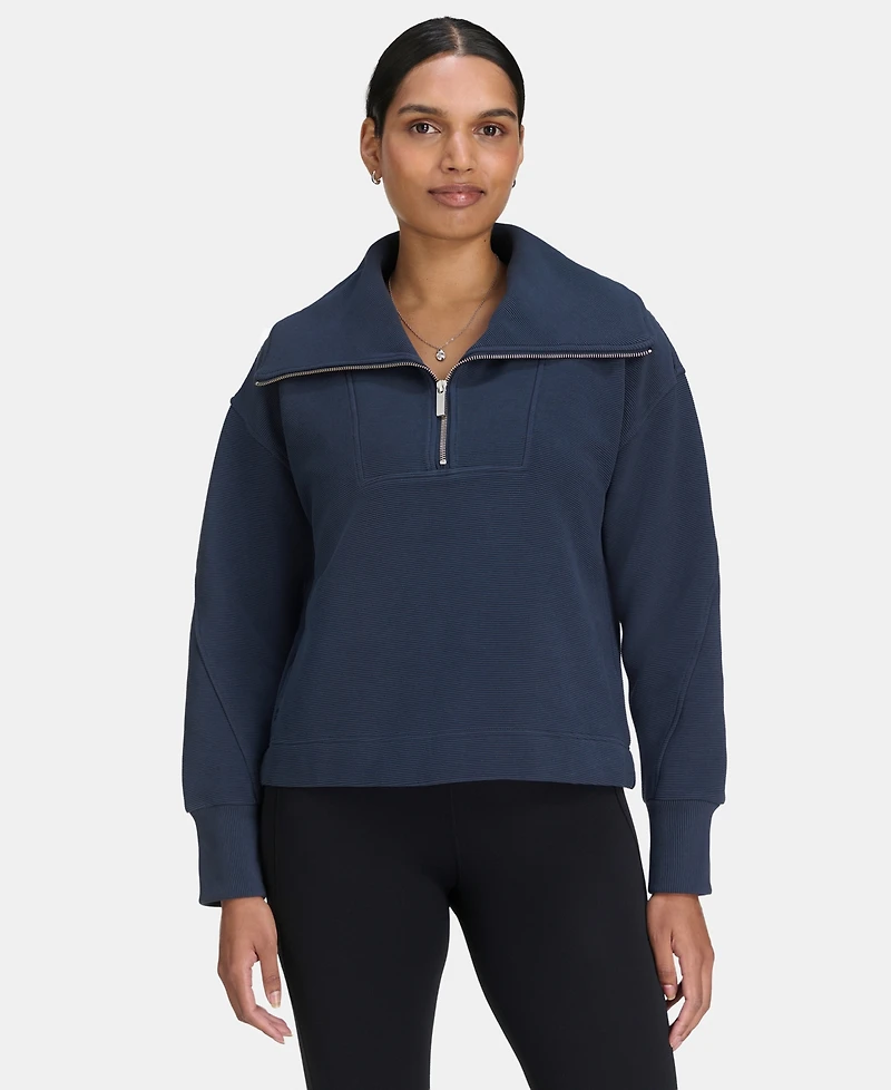Sweaty Betty Women's Peaceful Rib Half-Zip Cropped Sweatshirt
