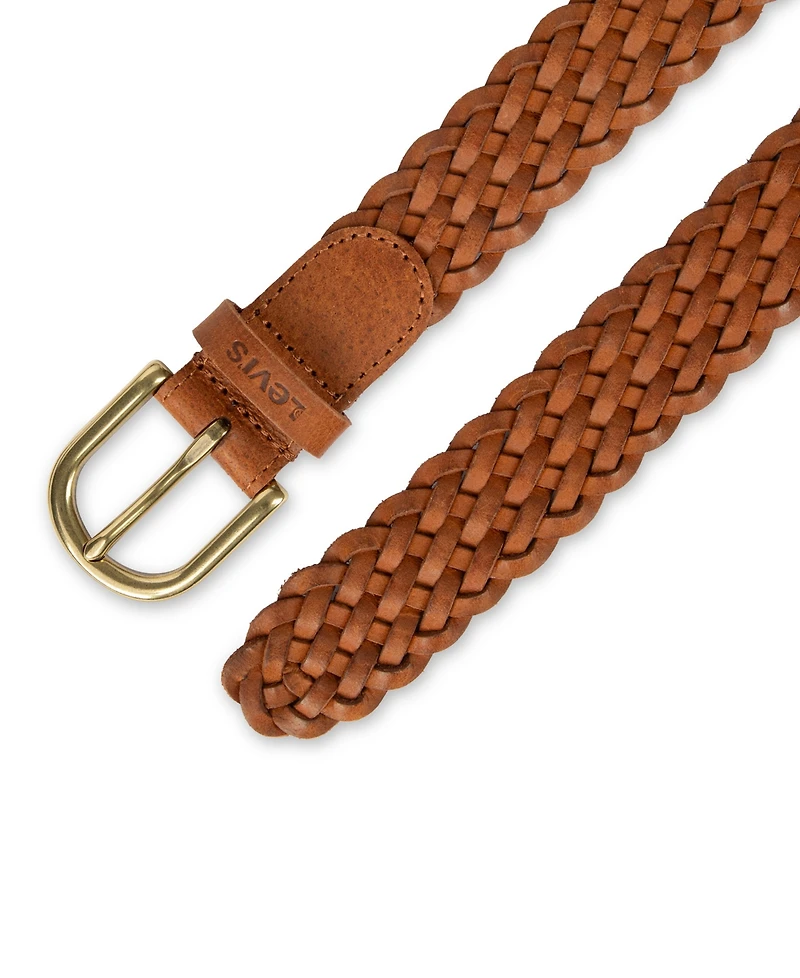 Levi's Women's Fully Adjustable Leather Braided Belt