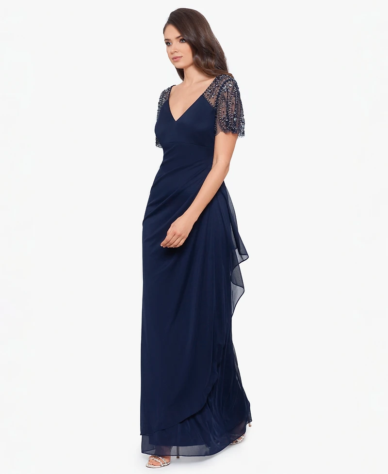 Xscape Petite Embellished Chiffon Gown