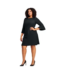 Avenue Women's Plus Cool Hand Bell Sleeve Dress