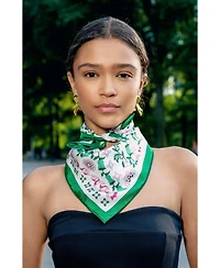 Jessie Zhao New York Ivy Parterre Double Sided Silk Scarf