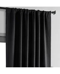Half Price Drapes Millennial Grey Thermal Cross Linen Weave Blackout Curtain