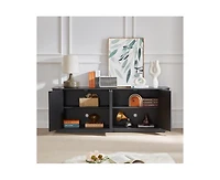 Storage Cabinet with Tv Stand wave pattern