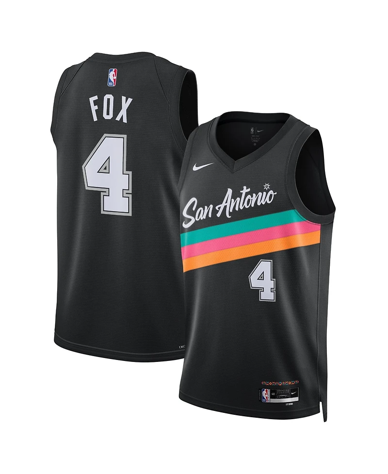 Nike Men's and Women's De'Aaron Fox Black San Antonio Spurs 2025/26 City Edition Swingman Jersey