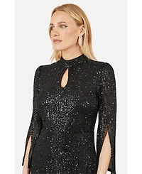Yumi Women's Sequin Fitted Midi Dress