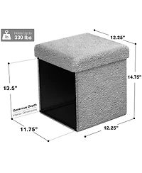 Sorbus Teddy Fabric Ottomans