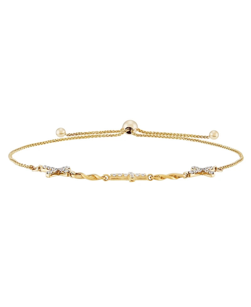 Macy's Diamond (1/4 ct. t.w.) Bracelet in 10k Yellow Gold