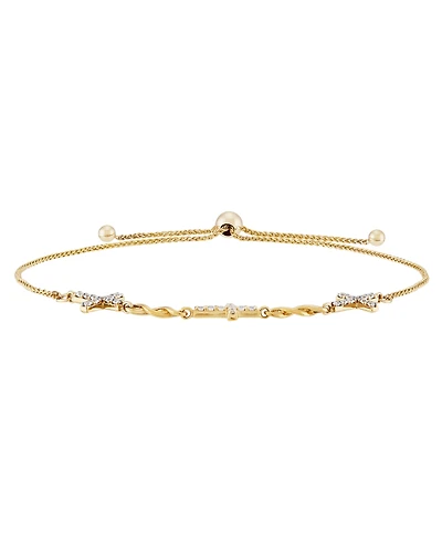 Macy's Diamond (1/4 ct. t.w.) Bracelet in 10k Yellow Gold