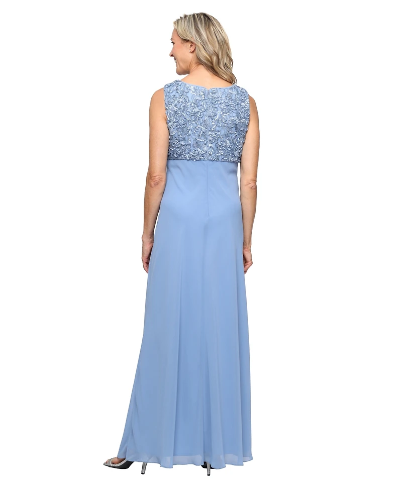 Alex Evenings Petite Soutache-Bodice Gown & Jacket