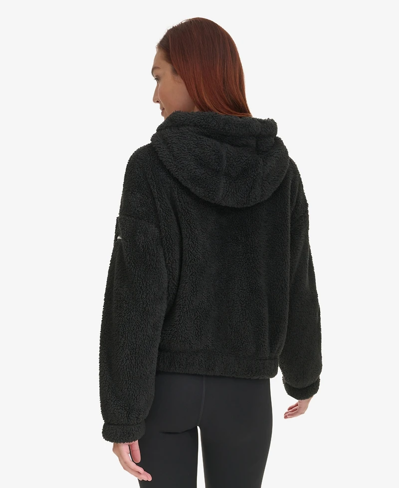 Calvin Klein Women's Performance Oversized Hooded Sherpa Jacket