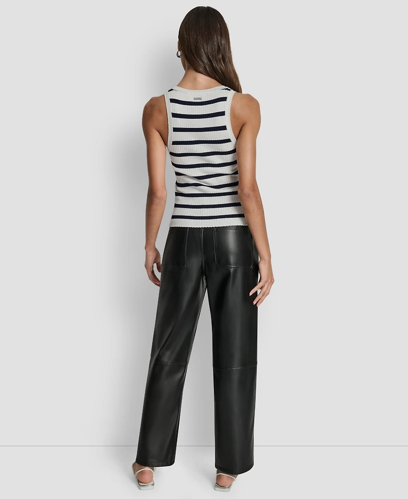 Dkny Jeans Women's Striped Sleeveless Top