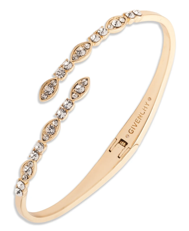 Givenchy Glass Crystal Bypass Cuff Bracelets (also Gold-Tone and Rose Gold-Tone)