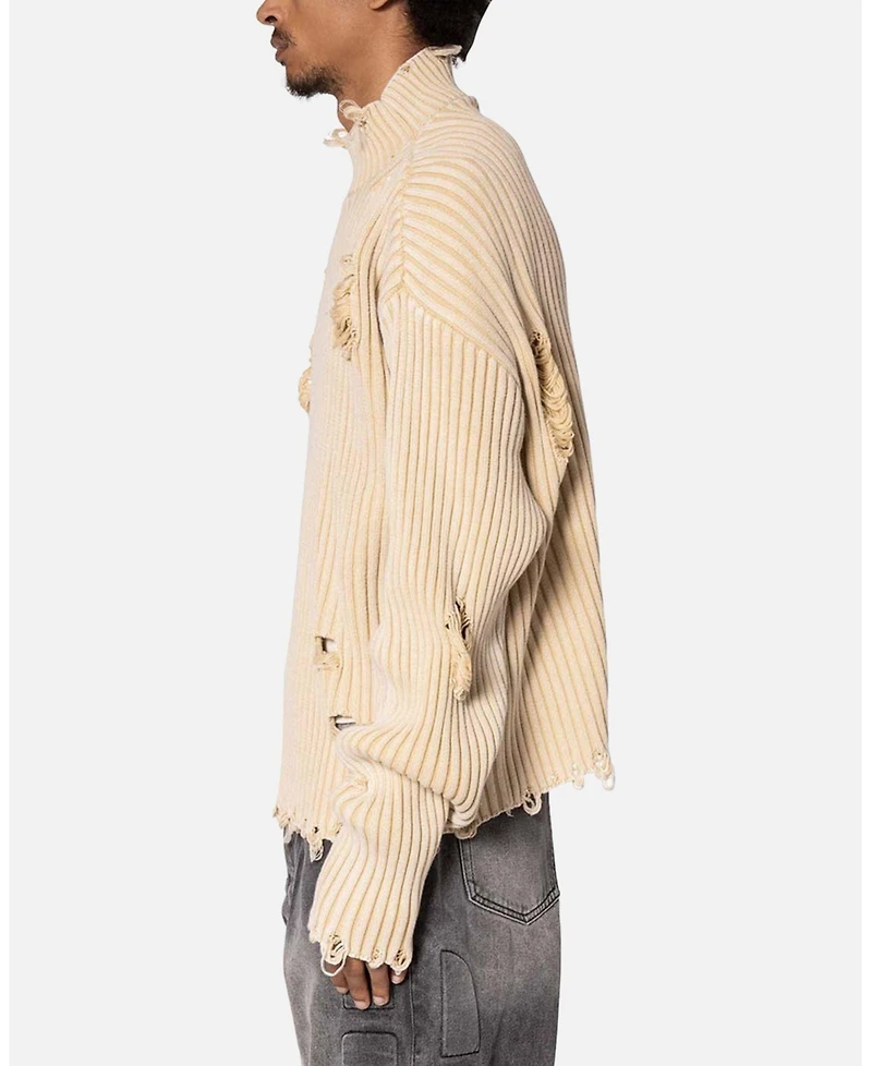 mnml Men's Distressed Crop Knit Sweater