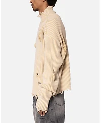 mnml Men's Distressed Crop Knit Sweater