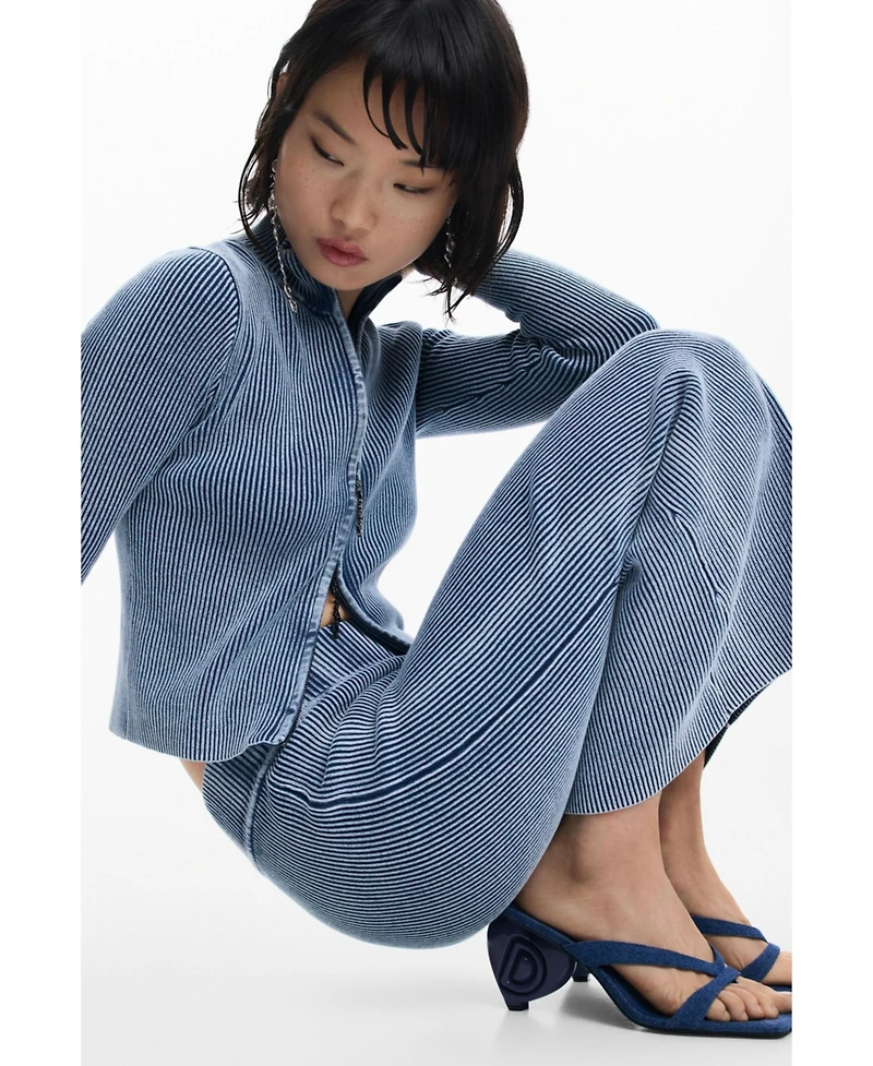 Desigual Women's Zip-knit sweater