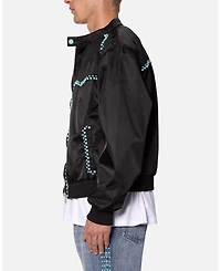 mnml Men's Turquoise Studded Snap Jacket