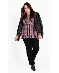 Avenue Women's Serene Long Sleeve Placement Top