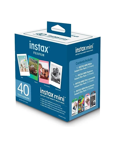 Fujifilm Instax Mini Instant Film Variety Value Pack, 40 Exposures
