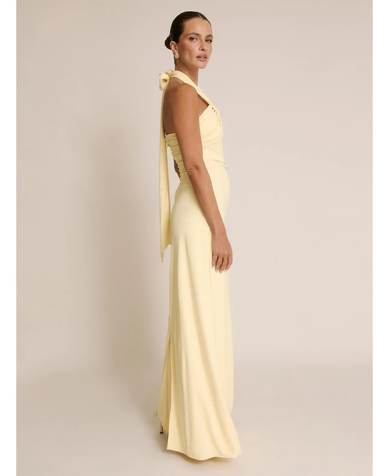 Six Stories Women's Halter Neck Stretch Bridesmaid Dress