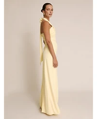 Six Stories Women's Halter Neck Stretch Bridesmaid Dress